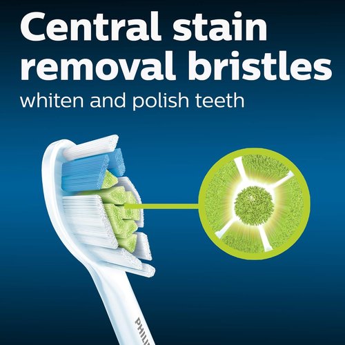 Philips Sonicare DiamondClean Replacement Toothbrush Heads - 3 White Brush Heads & C3 Premium Plaque Control - 2 White Brush Heads