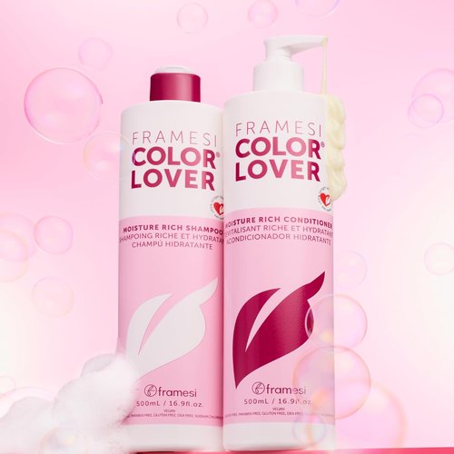 Framesi Color Lover Moisture Rich Conditioner - Sulfate-Free Formula with Coconut Oil & Quinoa for Color-Treated Hair