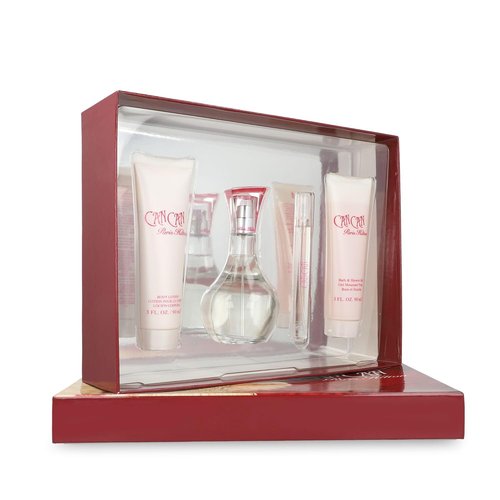 Paris Hilton Can Can Gift Set - 4 Piece Collection with 3.4 Oz Eau De Parfum & Body Lotion