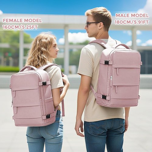 Coowoz Travel Backpack - Waterproof Hiking Rucksack for Men & Women | Casual Daypack in Pink & Purple