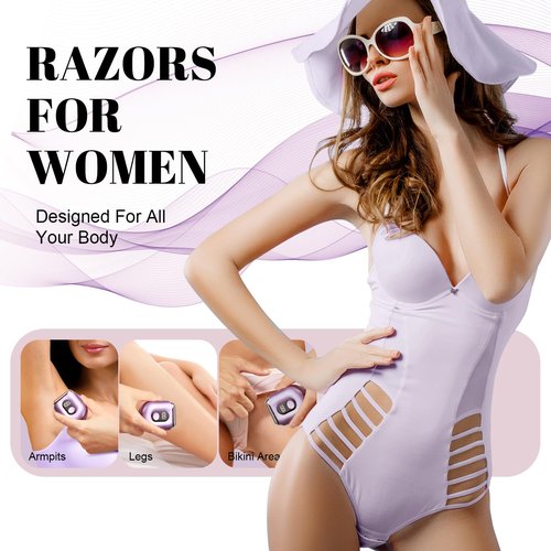 Fangaci Cordless Electric Shaver for Women: Mini Electric Razors with LED Display - Rechargeable Bikini Trimmer - IPX7 Waterproof Wet Dry Face Razor for Body Pubic Leg Valentine's Day Gifts