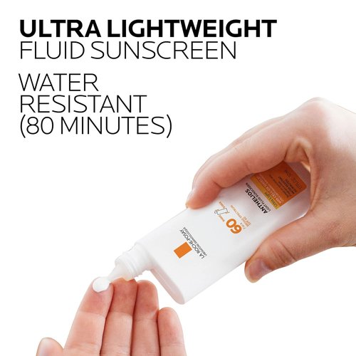 La Roche-Posay Anthelios SPF 60 Light Fluid Sunscreen - Lightweight, Oil-Free & Travel Size 1.7 Fl. Oz.