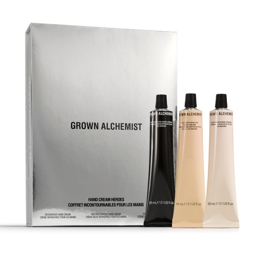 Grown Alchemist, Hand Cream Heroes, Holiday Kit (Restorative, Rich Restorative & Soothing Hand Creams, 3x65ml each)