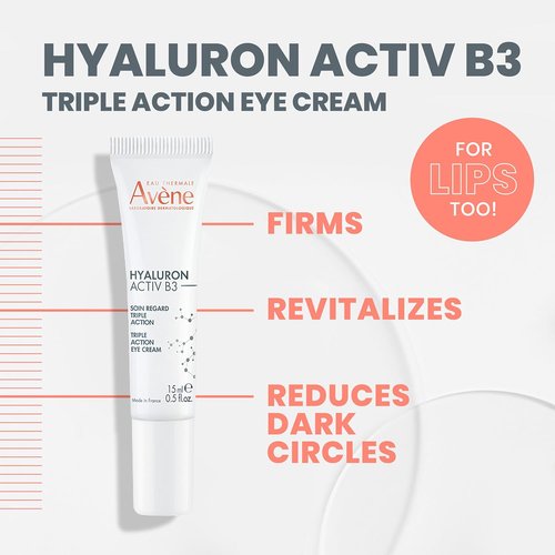 Avène Hyaluron Activ B3 Eye Cream - Triple Correction Formula, 0.5 Fl Oz for Youthful Skin