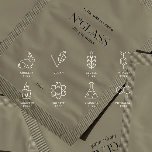 + Lux Unfiltered Cooling Under Eye Patches - Anti-Slip Caffeine Infused Korean Eye Mask - Reduces Puffiness, Brightens, & Hydrates Skin - Fragrance Free, Vegan, & Cruelty Free - 10 Count