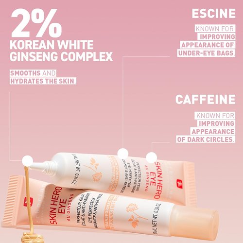 Erborian Skin Hero Eye Cream - De-Puffing, Hydrating Formula for Smooth, Radiant Skin | Korean Skincare