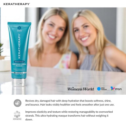 Keratherapy Keratin Infused Deep Conditioning Masque - 8 fl. oz. Moisturizing Hair Treatment with Jojoba & Nettle Root Extract