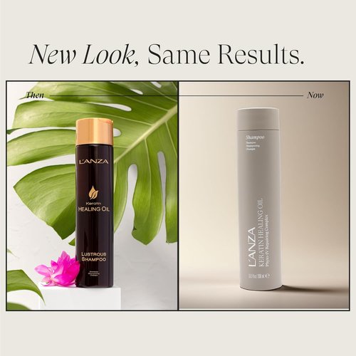 L'ANZA Keratin Healing Oil Shampoo - Hydrating Cleanse for Softness & Shine | Sulfate-Free, Color Safe