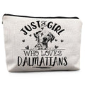 Absnfatu Dalmatian Dogs Makeup Bag,Dalmatian Gifts For Women,Just A Girl Who Loves Damatians Makeup Bag Cosmetic Pouch