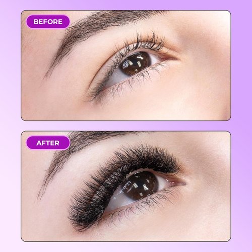 SAIGON LASH 500 pcs Narrow Promade Loose Fans – 10D Volume 0.07 C Curl, 8–19 mm Mixed Length, Matte Black Handmade Lash Extensions, Thick Wispy Lashes for Pros (Black-D-0.03-13mm)