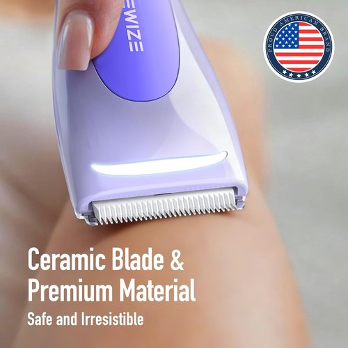 Skiennix Bikini Trimmer for Women - Electric Shaver with LED Light, IPX7 Waterproof, USB-C Rechargeable | Violet Haze