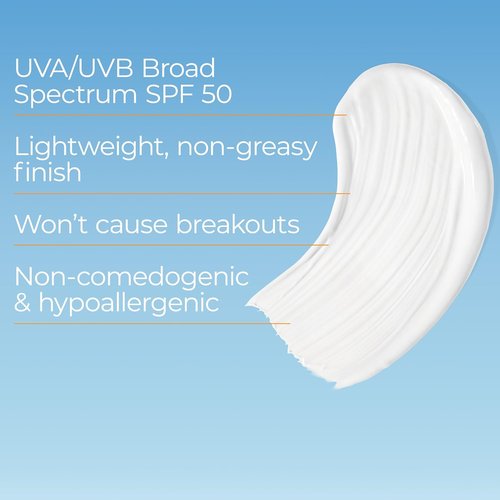 Eucerin Sunscreen Lotion SPF 50 - Lightweight Acne-Prone Skin Formula | Oil-Absorbing, 2.5 Fl Oz