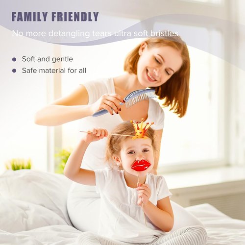 SHINLEA Detangle Hair Brush - Vented Spiral Brush for Effortless Tangle Removal | All Hair Types (Purple)