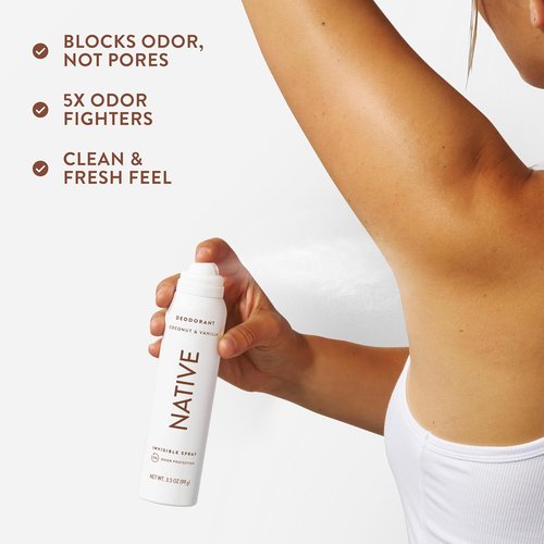 Native Deodorant | Coconut & Vanilla Body Spray - 72-Hour Odor Protection, Aluminum-Free, 3.5 oz