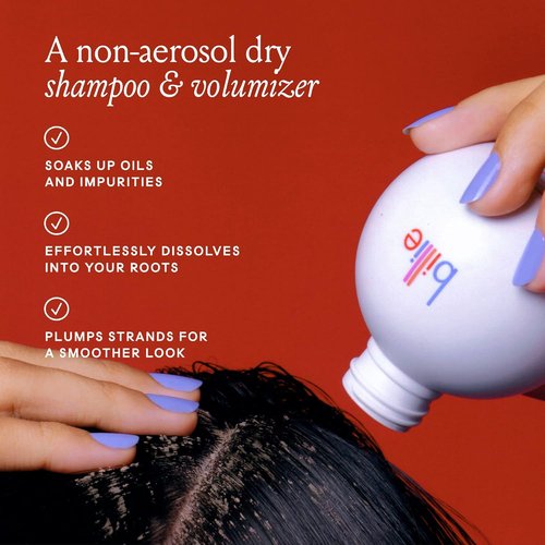 Billie Floof Dry Shampoo - Volumizing Powder for Dark Hair - Non-Aerosol, 1.2 oz