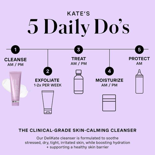 Kate Somerville DeliKate Soothing Cleanser - Hydrating Face Wash for Sensitive Skin, 4 Fl Oz | Relieves Redness & Irritation