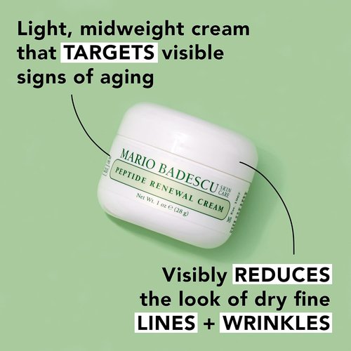 Mario Badescu Peptide Renewal Cream - Anti-Aging Face Cream for All Skin Types | 1 Ounce