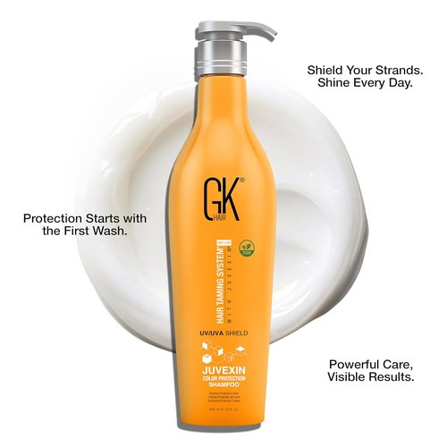 GK HAIR Shield Shampoo - Color Safe Formula with UV Protection, Aloe Vera & Argan Oil | 22 Fl Oz