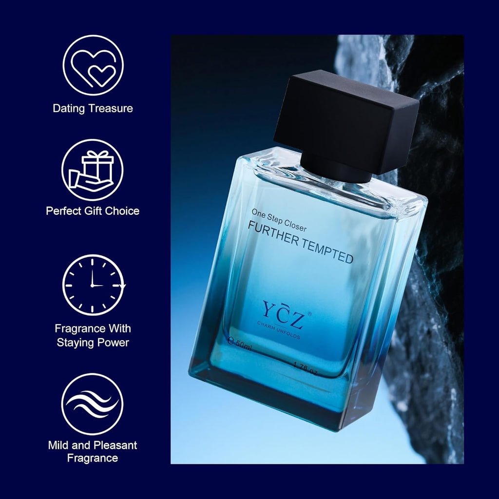 Ycz Men's Blue Wood Shadow Perfume - Long Lasting Eau De Parfum Cologne, 1.7 oz | Ideal Gift for Any Occasion