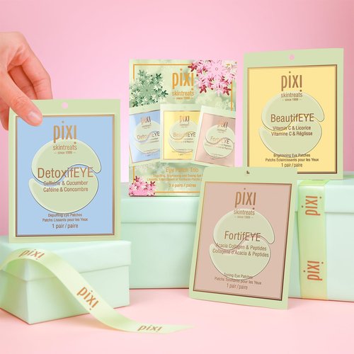 Pixi Beauty Holiday Eye Patch Trio - 3 Single-Use Patches for Depuffing, Hydrating & Toning Under-Eyes | 6 Patches Total
