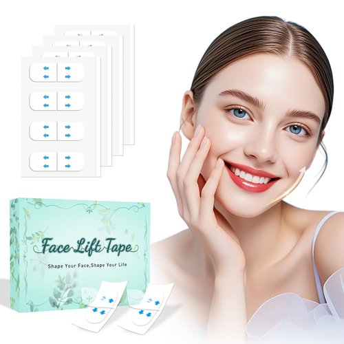 Neck Tape Lifting Invisible, Face Lift Tape Instant Facelift Under Makeup, V Edge Patches Skin Lifter Tapes for Turkey Neck, Loose Sagging Skin, Wrinkle, Jowl, Eye, Double Chin (1 Count (Pack of 280))