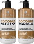Skiennix Coconut Shampoo & Conditioner Set - Sulfate-Free, Deep Moisturizing Formula for Dry, Damaged Hair | 16 Fl Oz (Set of 2)