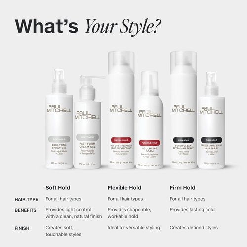 Paul Mitchell Worked Up Hairspray - Flexible Hold & Static Control for All Hair Types | 9.4 oz