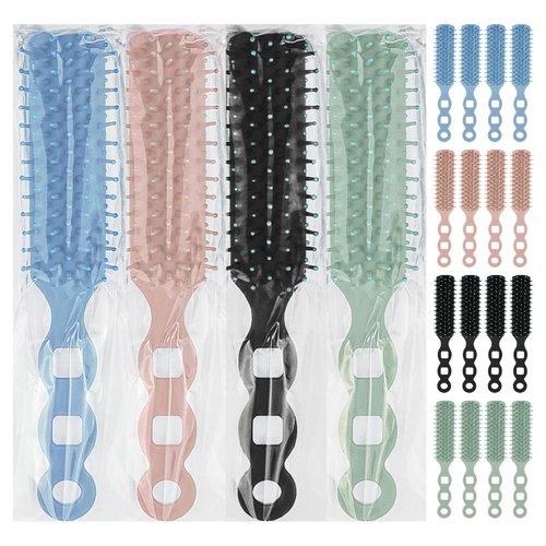 Gisdo Bulk Hair Brushes for Homeless, 100 Pieces Hair Brush Bulk for Curly Wavy Hair Blow Drying Styling Detangling Suitable for Shelter, Hotel(Colorful)