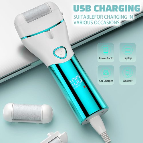 Electric Feet Callus Remover Foot File Electric Callus Remover Feet Portable Professional Pedi Feet Care for Dead Skin Callous Remover Tool 2 Speed Waterproof Pedicure Foot File Kit 5688Blue