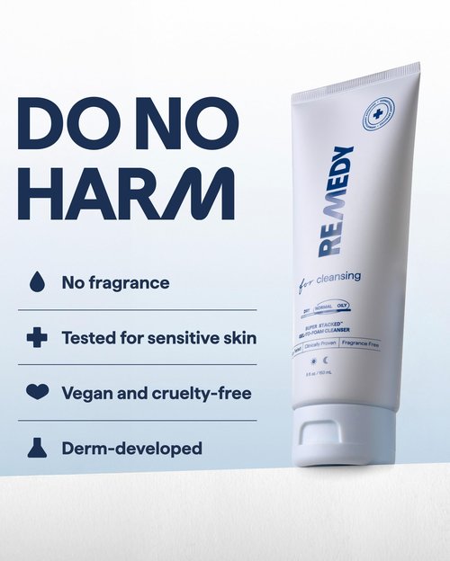 Remedy for Lightweight Cleansing | Gel to Foam Cleanser for Normal to Oily Skin | 0.5% Salicylic Acid, Ceramide NP, Niacinamide, Green Tea | By Dermatologist Dr. Shah, 5 fl. Oz