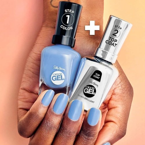 Sally Hansen Miracle Gel Salon Quality Nail Polish | Gel-Like Formula, Two-Step System, No UV Light Needed, Long Lasting | Shimmery | 532 Affairy To Remember | Purple with hints of Blue Nail Polish