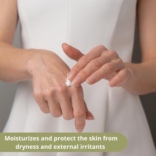 Solar Bay Hand Cream for Dry Cracked Hands-Shea Butter & Jojoba Oil-Moisturizing Lotion for Extremely Dry Skin, Fingertip & Cuticle Care-Vitamin E & Panthenol-For Women & Men-Airless Pump Bottle
