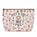Funny Pig Gifts, Farm Animals Pig Makeup Bag Animal Lover Gifts, for Women Nurse Day Graduation Birthday Pig Stuff, for Female Teen Girls Pig makeup bag Lovers Sister Niece Best Friend Daughter Niece
