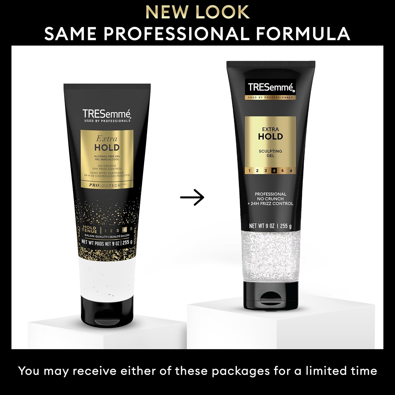 TRESemmé Extra Hold Hair Gel - Alcohol-Free Formula for 24-Hour Frizz Control | 9 oz (Pack of 6)