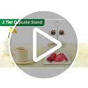 Coitak 3-Tier Plastic Cupcake Stand - Square Rod Variation