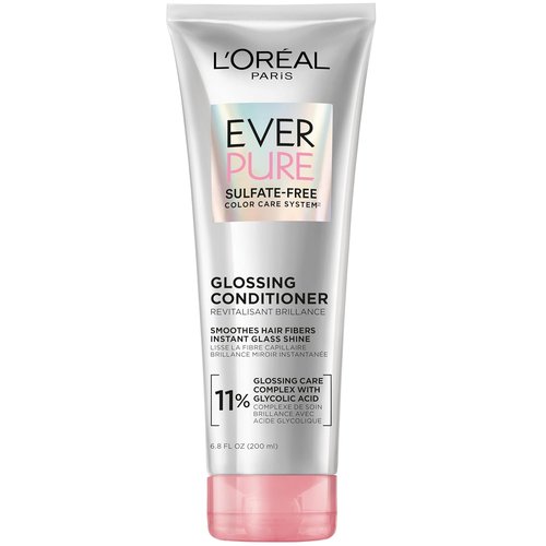 L'Oreal Paris EverPure Glossing Conditioner - Sulfate Free with Glycolic Acid for Lasting Shine | 6.8 Fl Oz