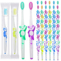 Bokon 300 Pcs Toothbrush for Kids Individually Wrapped Children Soft Disposable Manual Toothbrush Bulk Panda Travel with Bristle Rubber Handle for School Daycare Oral Hygiene