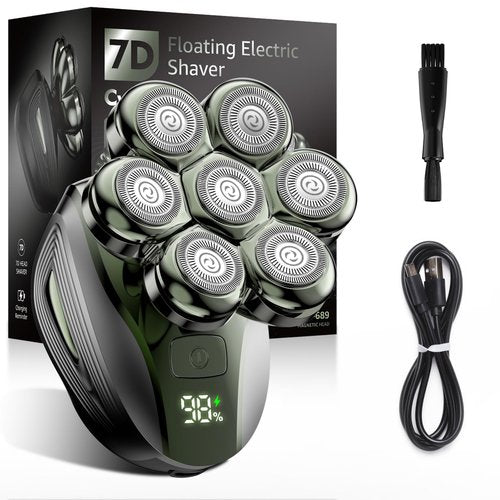 Head Shavers for Bald Men: Enhanced Detachable Head Shaver - IPX7 Waterproof Electric Razor for Men - 7D LED Display Rechargeable Shaving Grooming Kit