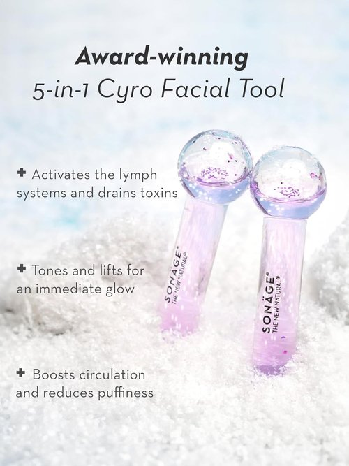 SONAGE Baby Frioz Facial Ice Globes - Cryotherapy Tool for Cooling Facial Massage | Reduces Puffiness & Redness