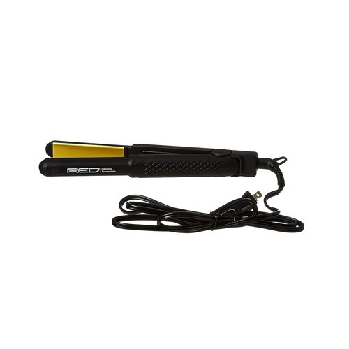 Kiss Products Red Ceramic Tourmaline Flat Iron - 0.75 Inch Professional Hair Straightener