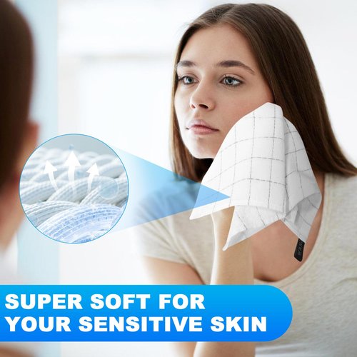 INFICRIME 6 Pack 100% Cotton Wash Cloth, 12x12 Inch Highly Absorbent and Soft Feel Fingertip Towels, Machine Washable Washcloths for Bathroom, Gym, Hotel, Spa and Kitchen, 6 Colours
