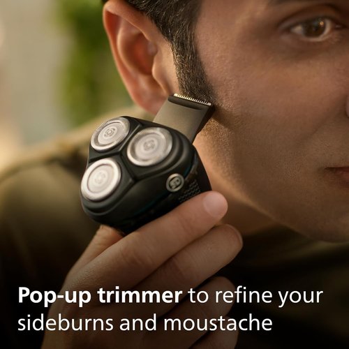 Philips Shaver for Men Series 3000 - Rechargeable Wet/Dry Electric Razor in Modern Steel Metallic