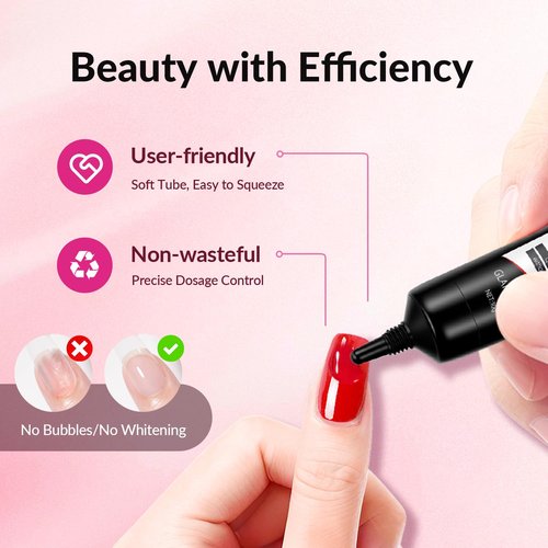 Skiennix Quick Dry Nail Glue Gel - Super Strong, Long Lasting 10g with 10ml Remover for Press-On & Acrylic Nails