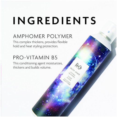 R+Co OUTER SPACE Flexible Hairspray - Light Hold, Long-Lasting Shine & Flexibility for All Hair Types