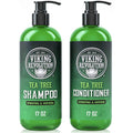 Viking Revolution Tea Tree Shampoo & Conditioner Set - Hydrates & Soothes Dry Scalps - 17 oz