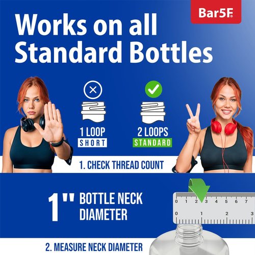 Salon Brand 33.8 oz Shampoo & Conditioner Pumps - 2-Pack Dispenser for 1-Inch Neck Bottles | Black