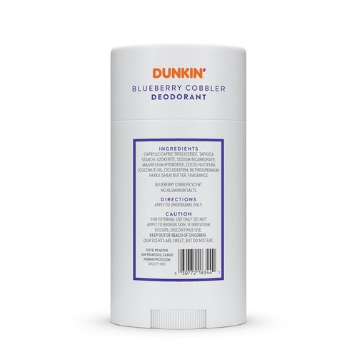 Native Deodorant - Limited Dunkin Donuts Edition | Aluminum-Free, Probiotics & Coconut Oil | Blueberry Cobbler 2.65oz