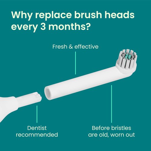 quip Rev Oscillating Electric Toothbrush Heads - 4 Pack - Verified quip Brush Head Refills for Oscillating Toothbrushes - Soft Bristles, Dual-Length, Compact - Last 3 Months Each - White