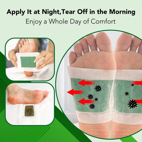 Natural Foot Care Pads, 30 Pcs Premium Herbal Ingredients Patches for Deep Cleansing, for Refresh, Energize & Moisturize - 15 Bags