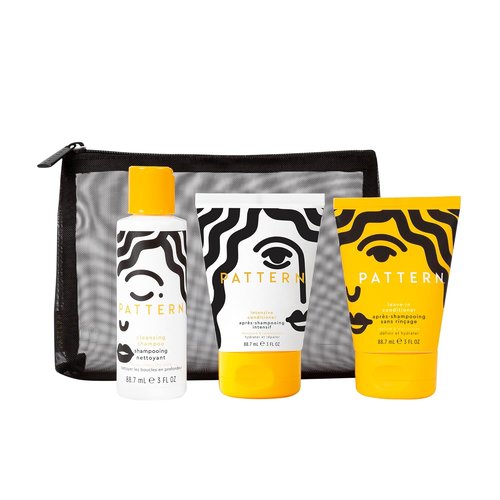 PATTERN Beauty Texture Travel Kit - Curly & Coily Hair Care Essentials | Includes Leave-In Conditioner, Intensive Conditioner & Cleansing Shampoo (3 oz)